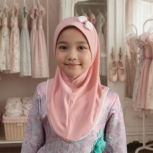 Ribbon Hijab - Pinky Peach